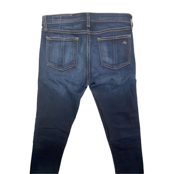 Rag & Bone Blue Raw Hem Dearborn Skinny Jeans- size 27 - Picture 6 of 10